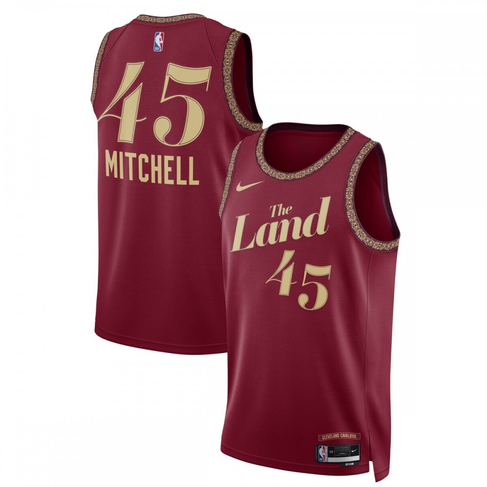 Donovan Mitchell Cleveland Cavaliers Unisex 2023/24 Swingman Jersey - Wine - City Edition-Pro Kit Vault | Brand New 26/27 Sports Jerseys